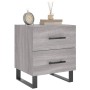 Mesita de noche madera de ingeniería gris Sonoma 40x35x47,5 cm