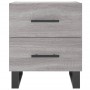 Mesita de noche madera de ingeniería gris Sonoma 40x35x47,5 cm