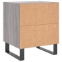 Mesita de noche madera de ingeniería gris Sonoma 40x35x47,5 cm