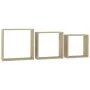 Cube wall shelves 3 units Sonoma oak by vidaXL, Shelves and shelves - Ref: Foro24-326719, Price: 31,02 €, Discount: %
