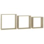 Estantes cubo de pared 3 unidades roble Sonoma de vidaXL, Estantes y estanterías - Ref: Foro24-326719, Precio: 31,36 €, Descu...