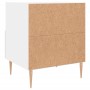 Mesita de noche madera de ingeniería blanco 40x35x47,5 cm