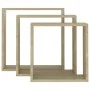 Cube wall shelves 3 units Sonoma oak by vidaXL, Shelves and shelves - Ref: Foro24-326719, Price: 31,02 €, Discount: %