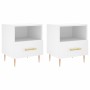 Mesitas de noche 2 uds madera ingeniería blanco 40x35x47,5 cm
