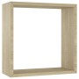 Estantes cubo de pared 3 unidades roble Sonoma de vidaXL, Estantes y estanterías - Ref: Foro24-326719, Precio: 31,36 €, Descu...