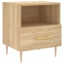 Mesita noche 2 uds madera ingeniería roble Sonoma 40x35x47,5 cm