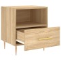 Mesita noche 2 uds madera ingeniería roble Sonoma 40x35x47,5 cm