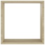 Estantes cubo de pared 3 unidades roble Sonoma de vidaXL, Estantes y estanterías - Ref: Foro24-326719, Precio: 31,36 €, Descu...
