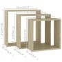 Cube wall shelves 3 units Sonoma oak by vidaXL, Shelves and shelves - Ref: Foro24-326719, Price: 31,02 €, Discount: %