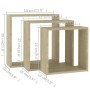 Würfelwandregale 3 Einheiten Sonoma-Eiche von vidaXL, Regale und Regale - Ref: Foro24-326719, Preis: 31,36 €, Rabatt: %