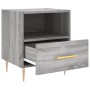 Mesita de noche madera de ingeniería gris Sonoma 40x35x47,5 cm