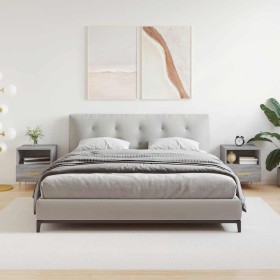 Mesitas noche 2 uds madera ingeniería gris Sonoma 40x35x47,5 cm Mesitas noche 2 uds madera ingeniería gris Sonoma 40x35x47,5 cm