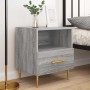 Mesitas noche 2 uds madera ingeniería gris Sonoma 40x35x47,5 cm