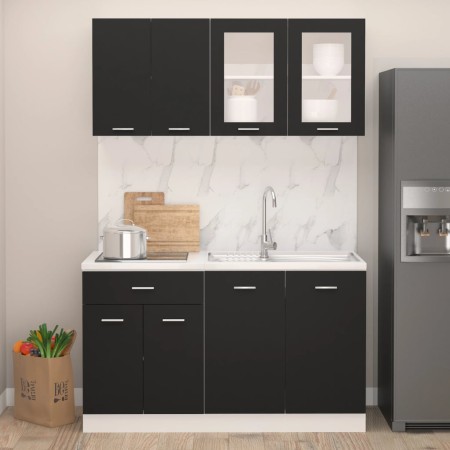 Conjunto de armarios de cocina de 4 piezas "Lyon" de madera de