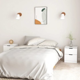 Mesitas de noche 2 uds madera de ingeniería blanco 40x40x50 cm de vidaXL, Mesitas de noche - Ref: Foro24-326724, Precio: 106,...