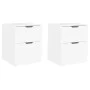 Nightstands 2 pcs engineered wood white 40x40x50 cm by vidaXL, Nightstands - Ref: Foro24-326724, Price: 104,40 €, Discount: %