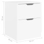 Nightstands 2 pcs engineered wood white 40x40x50 cm by vidaXL, Nightstands - Ref: Foro24-326724, Price: 106,06 €, Discount: %