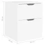 Nightstands 2 pcs engineered wood white 40x40x50 cm by vidaXL, Nightstands - Ref: Foro24-326724, Price: 104,40 €, Discount: %