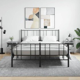 Mesita noche 2 uds madera ingeniería gris hormigón 40x35x47,5cm Mesita noche 2 uds madera ingeniería gris hormigón 40x35x47,5cm