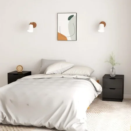 Nightstands 2 pcs engineered wood black 40x40x50 cm by vidaXL, Nightstands - Ref: Foro24-326726, Price: 101,16 €, Discount: %