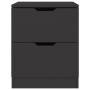 Mesitas de noche 2 uds madera de ingeniería negro 40x40x50 cm de vidaXL, Mesitas de noche - Ref: Foro24-326726, Precio: 102,6...