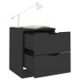 Mesitas de noche 2 uds madera de ingeniería negro 40x40x50 cm de vidaXL, Mesitas de noche - Ref: Foro24-326726, Precio: 102,6...