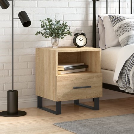 Mesita de noche madera de ingeniería roble Sonoma 40x35x47,5 cm