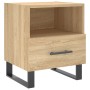 Mesita de noche madera de ingeniería roble Sonoma 40x35x47,5 cm en Mesitas de noche | Comprar online en Foro24