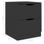 Nightstands 2 pcs engineered wood black 40x40x50 cm by vidaXL, Nightstands - Ref: Foro24-326726, Price: 101,16 €, Discount: %