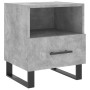 Mesita de noche madera ingeniería gris hormigón 40x35x47,5 cm