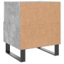 Mesita de noche madera ingeniería gris hormigón 40x35x47,5 cm