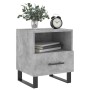 Mesita de noche madera ingeniería gris hormigón 40x35x47,5 cm