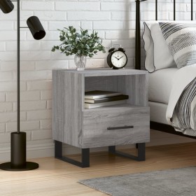 Mesita de noche madera de ingeniería gris Sonoma 40x35x47,5 cm Mesita de noche madera de ingeniería gris Sonoma 40x35x47,5 cm