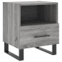 Mesita de noche madera de ingeniería gris Sonoma 40x35x47,5 cm