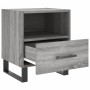 Mesita de noche madera de ingeniería gris Sonoma 40x35x47,5 cm