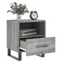 Mesita de noche madera de ingeniería gris Sonoma 40x35x47,5 cm