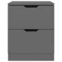 Bedside tables 2 units engineered wood gray 40x40x50 cm by vidaXL, Nightstands - Ref: Foro24-326728, Price: 122,44 €, Discoun...