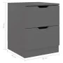 Bedside tables 2 units engineered wood gray 40x40x50 cm by vidaXL, Nightstands - Ref: Foro24-326728, Price: 122,44 €, Discoun...