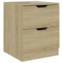 Sonoma oak engineered wood bedside table 40x40x50 cm by vidaXL, Nightstands - Ref: Foro24-326729, Price: 68,58 €, Discount: %
