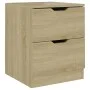 Sonoma oak engineered wood bedside table 40x40x50 cm by vidaXL, Nightstands - Ref: Foro24-326729, Price: 67,32 €, Discount: %