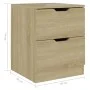 Mesita de noche madera de ingeniería roble Sonoma 40x40x50 cm de vidaXL, Mesitas de noche - Ref: Foro24-326729, Precio: 67,32...