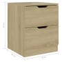 Sonoma oak engineered wood bedside table 40x40x50 cm by vidaXL, Nightstands - Ref: Foro24-326729, Price: 68,58 €, Discount: %