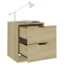 Mesitas noche 2 uds madera ingeniería roble Sonoma 40x40x50 cm de vidaXL, Mesitas de noche - Ref: Foro24-326730, Precio: 113,...