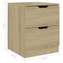 Nachttische, 2 Stück, Holzwerkstoff, Sonoma-Eiche, 40 x 40 x 50 cm von vidaXL, Nachttische - Ref: Foro24-326730, Preis: 115,7...