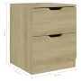 Nightstands 2 pcs engineered wood Sonoma oak 40x40x50 cm by vidaXL, Nightstands - Ref: Foro24-326730, Price: 113,57 €, Discou...