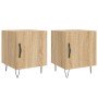 Mesitas noche 2 uds madera ingeniería roble Sonoma 40x40x50 cm