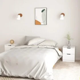 Nachttische, 2 Stück, glänzend weißes Holzwerkstoff, 40 x 40 x 50 cm von vidaXL, Nachttische - Ref: Foro24-326736, Preis: 100...