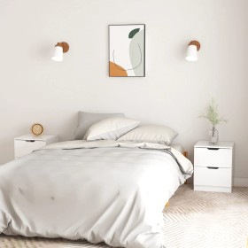 Nightstands 2 pcs glossy white engineered wood 40x40x50 cm by vidaXL, Nightstands - Ref: Foro24-326736, Price: 107,57 €, Disc...