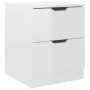 Nightstands 2 pcs glossy white engineered wood 40x40x50 cm by vidaXL, Nightstands - Ref: Foro24-326736, Price: 107,80 €, Disc...