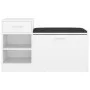 White plywood shoe bench 94.5x31x57 cm by vidaXL, Shoe racks and shoe organizers - Ref: Foro24-326741, Price: 107,00 €, Disco...